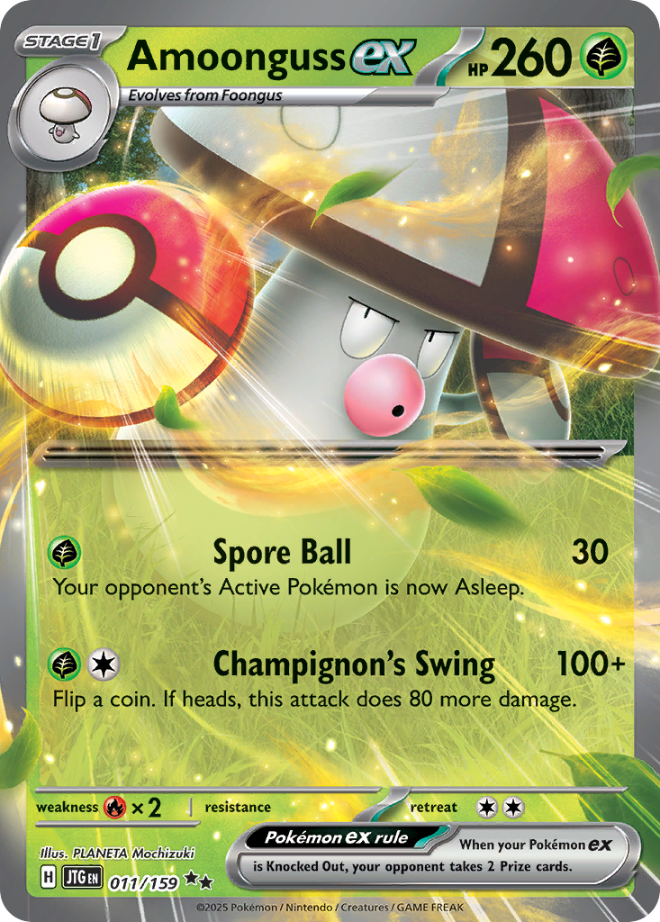 Amoonguss ex – Journey Together 011/159 Pokémon card