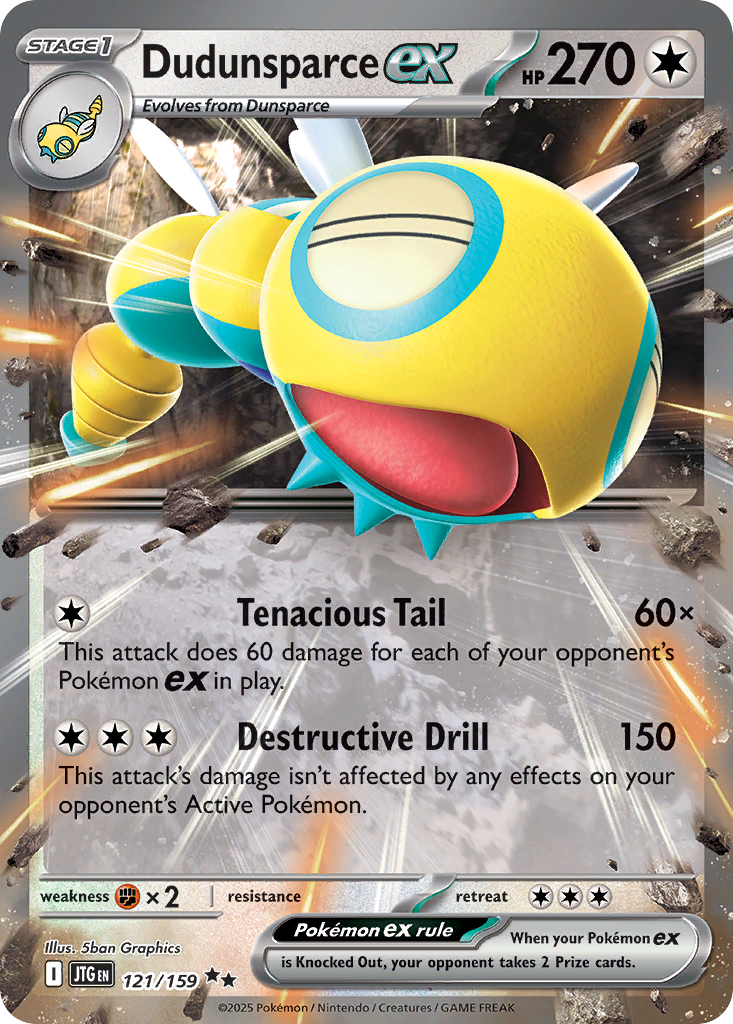 Dudunsparce ex – Journey Together 121/159 Pokémon card