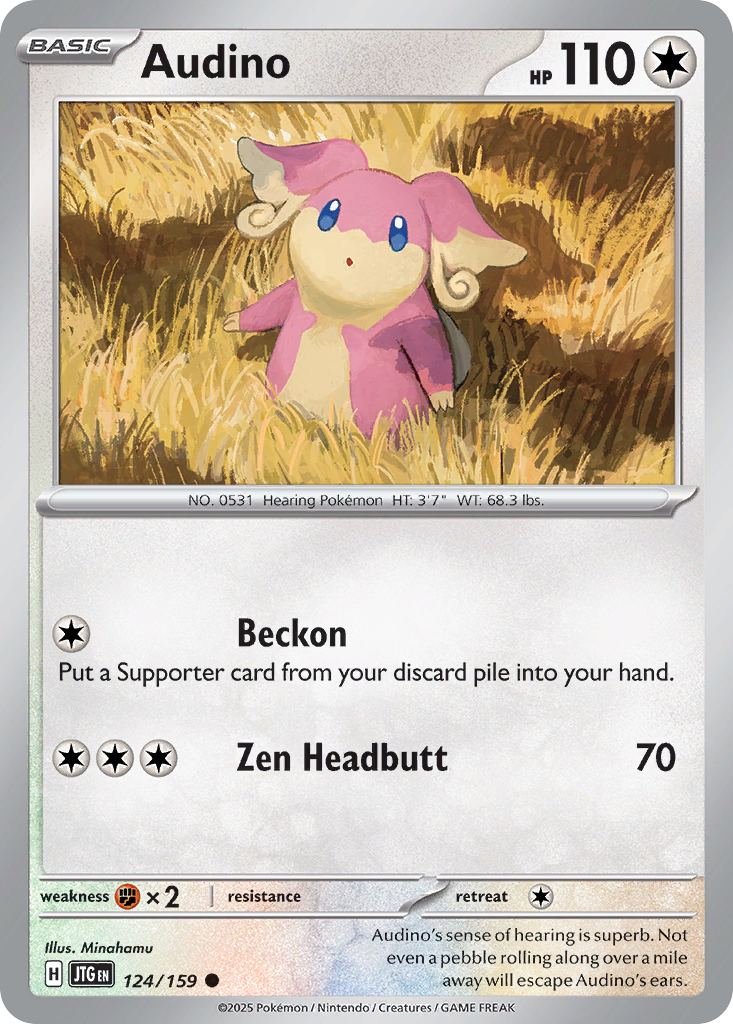 Audino – Journey Together 124/159 Pokémon card