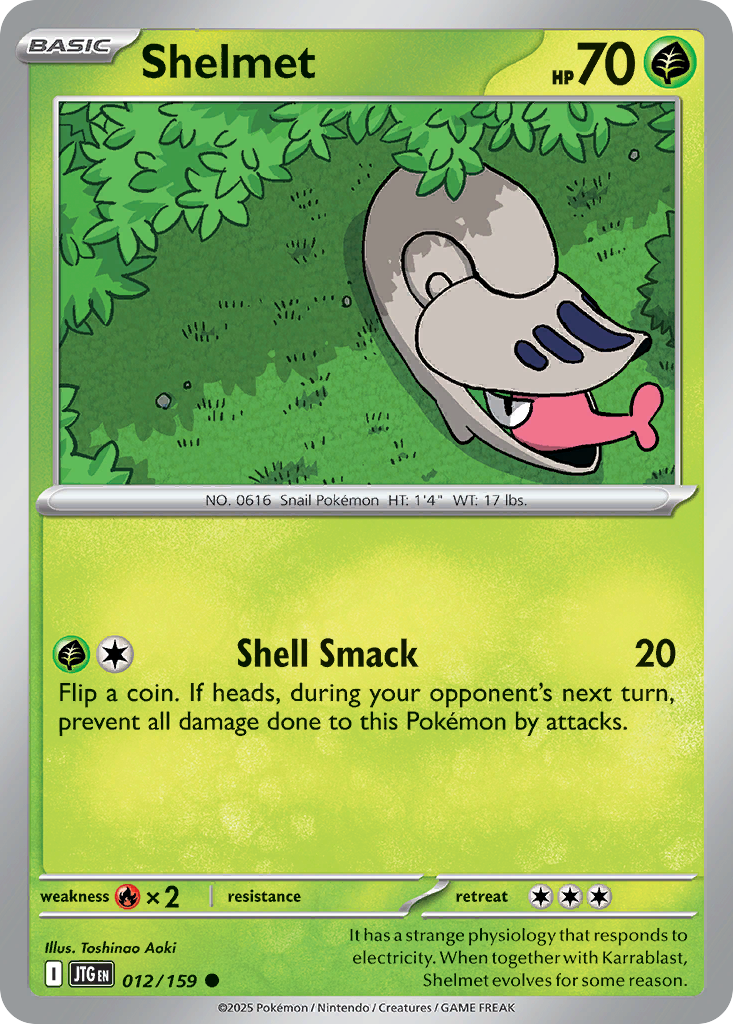Shelmet – Journey Together 012/159 Pokémon card