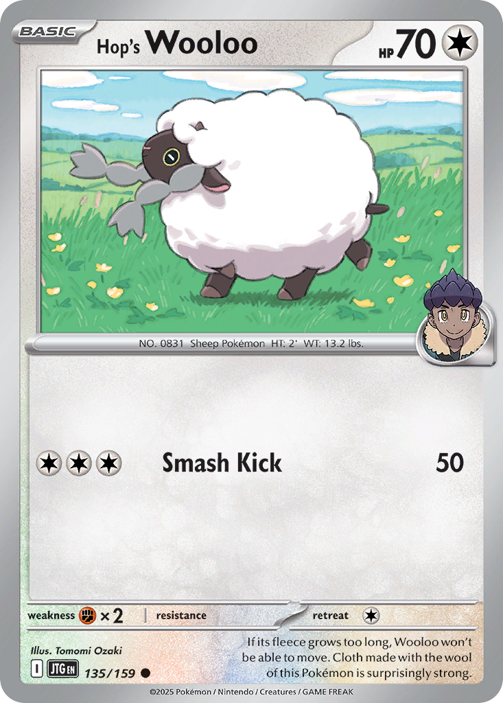 Hop's Wooloo – Journey Together 135/159 Pokémon card