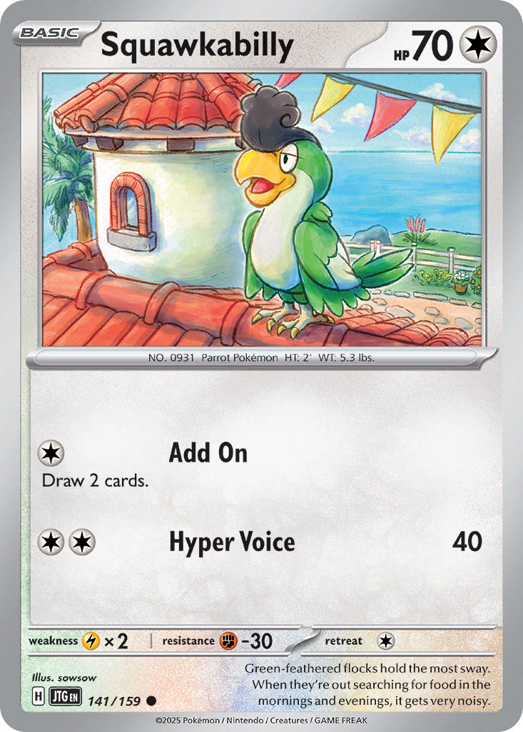 Squawkabilly – Journey Together 141/159 Pokémon card