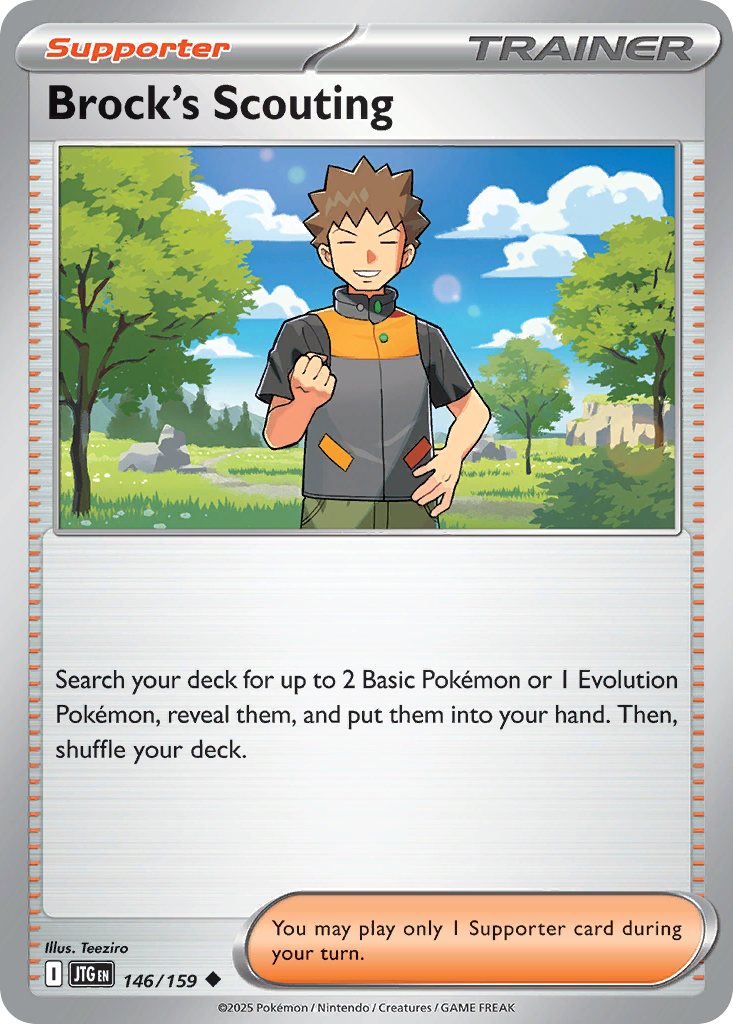 Brock's Scouting – Journey Together 146/159 Pokémon card