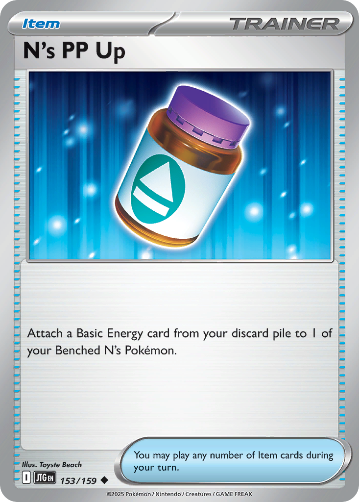N's PP Up – Journey Together 153/159 Pokémon card