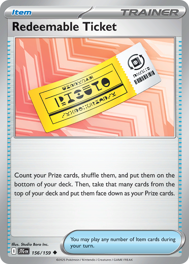 Redeemable Ticket – Journey Together 156/159 Pokémon card