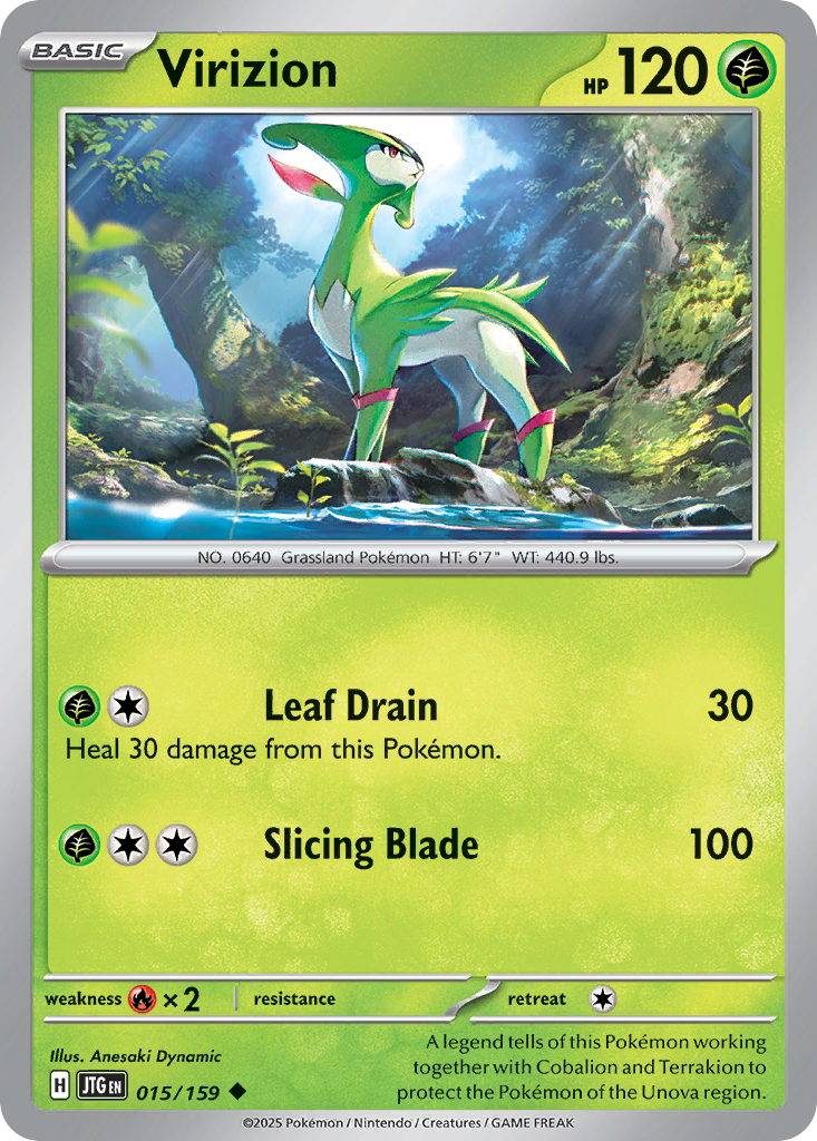 Virizion – Journey Together 015/159 Pokémon card
