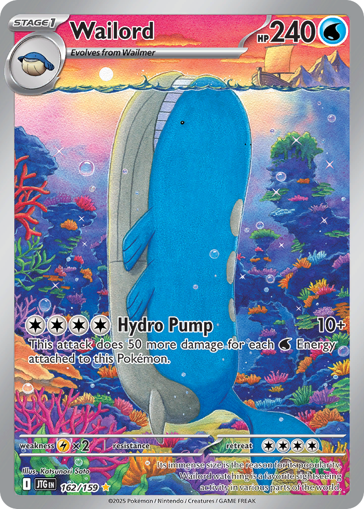 Wailord – Journey Together 162/159 Pokémon card