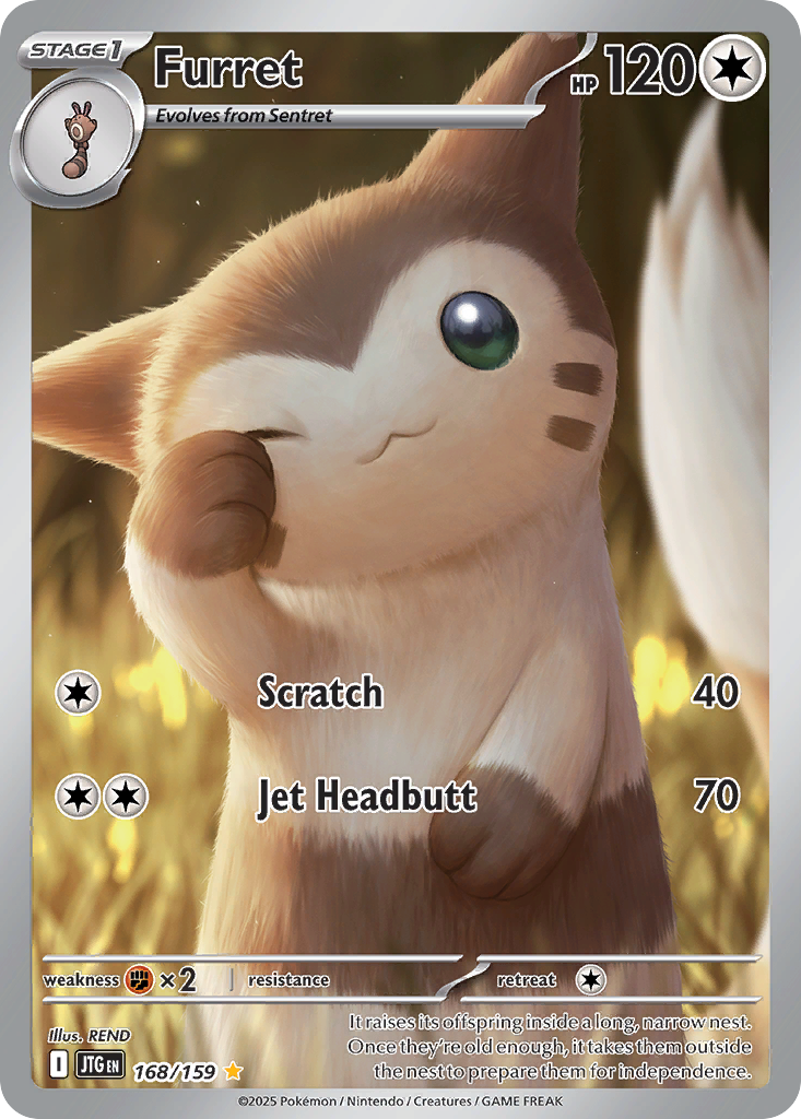 Furret – Journey Together 168/159 Pokémon card