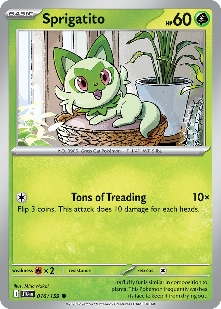 Sprigatito – Journey Together 016/159 Pokémon card