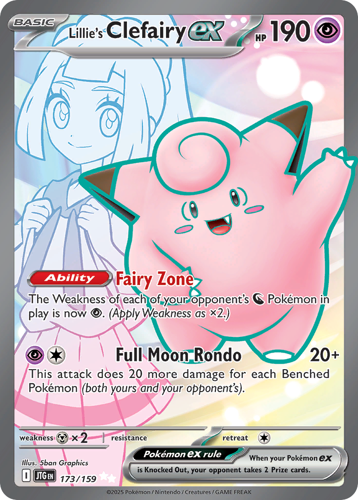 Lillie's Clefairy ex – Journey Together 173/159 Pokémon card