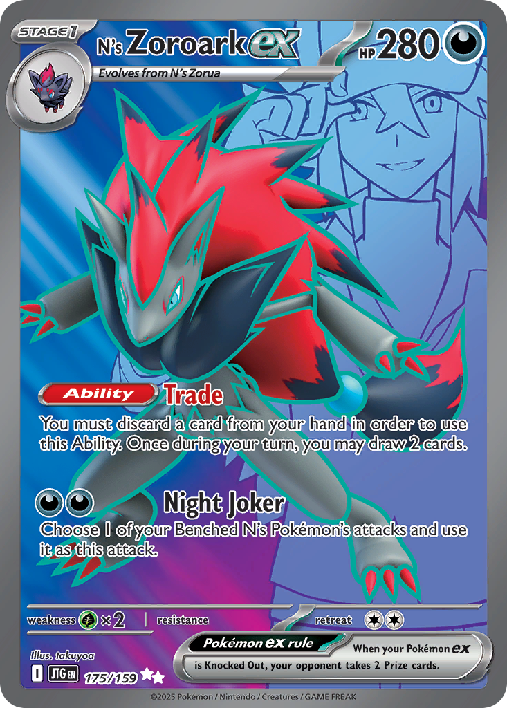 N's Zoroark ex – Journey Together 175/159 Pokémon card