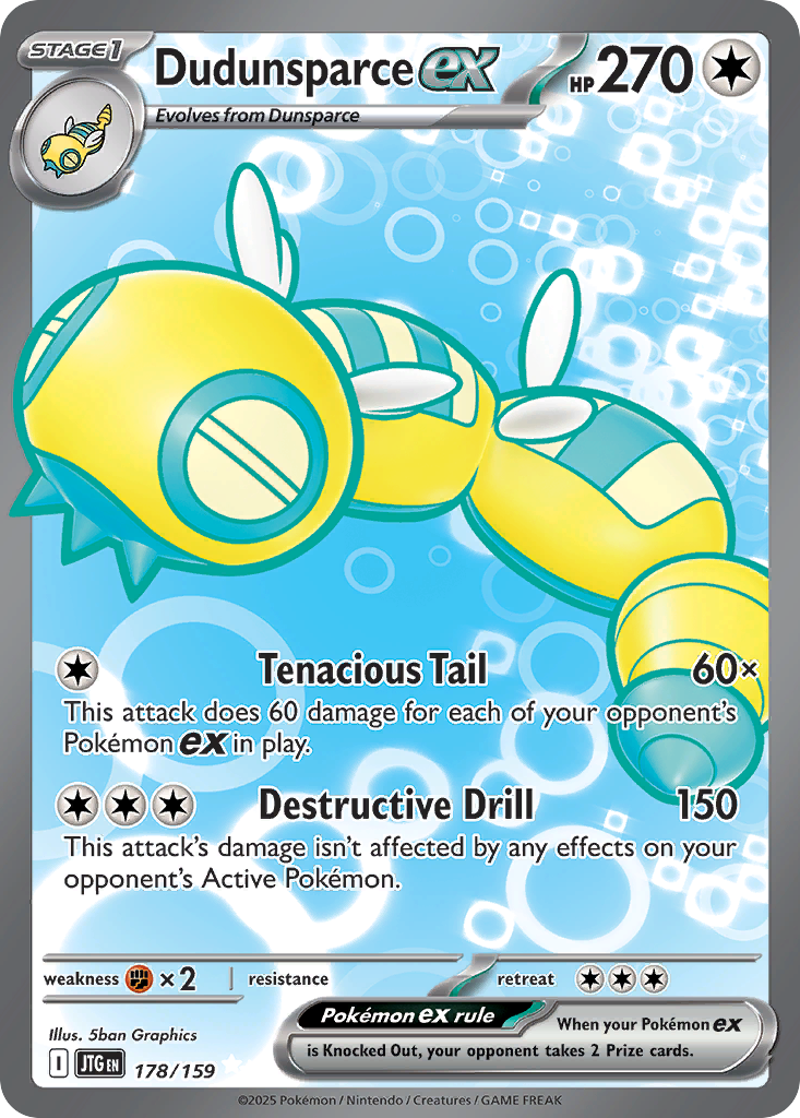 Dudunsparce ex – Journey Together 178/159 Pokémon card
