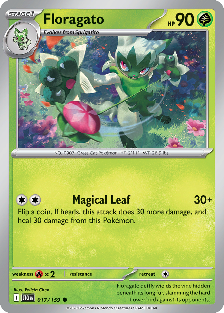 Floragato – Journey Together 017/159 Pokémon card