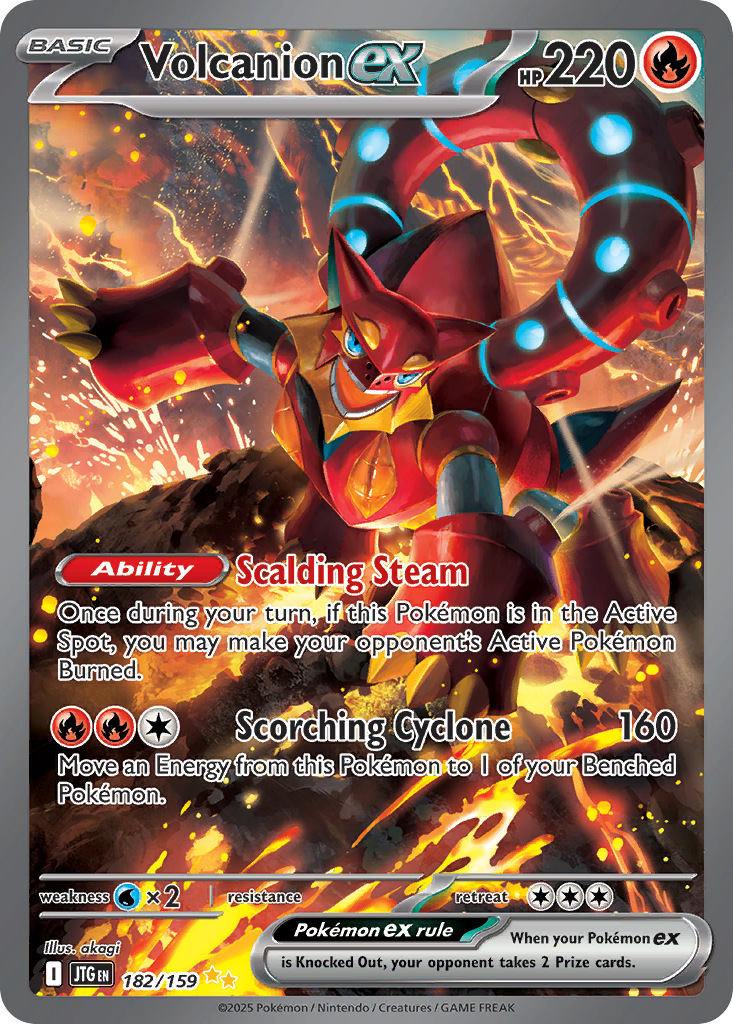 Volcanion ex – Journey Together 182/159 Pokémon card