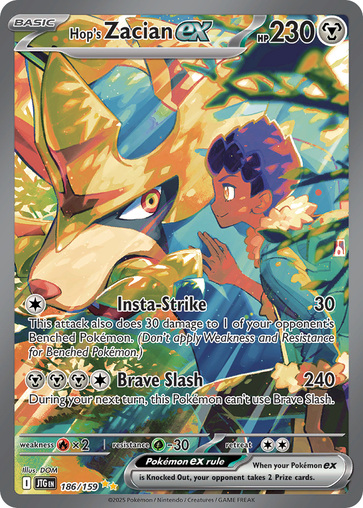 Hop's Zacian ex – Journey Together 186/159 Pokémon card