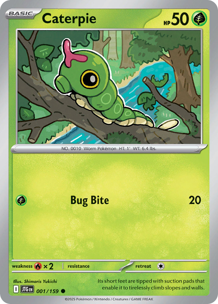 Caterpie – Journey Together 001/159 Pokémon card