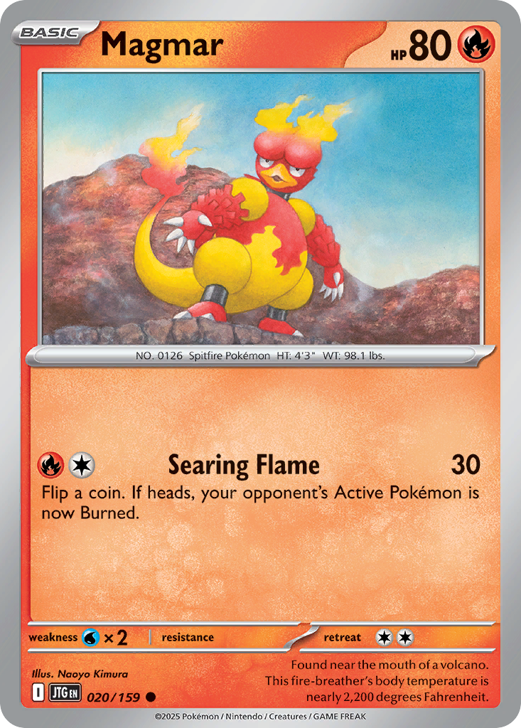 Magmar – Journey Together 020/159 Pokémon card