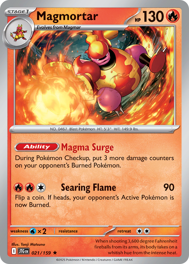 Magmortar – Journey Together 021/159 Pokémon card