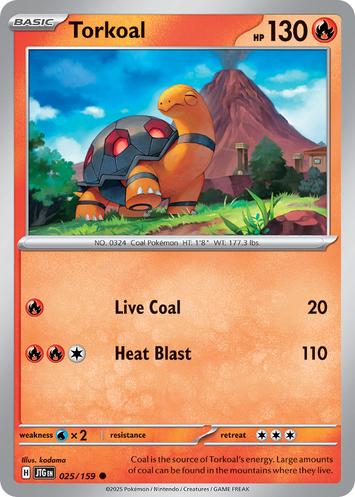 Torkoal – Journey Together 025/159 Pokémon card