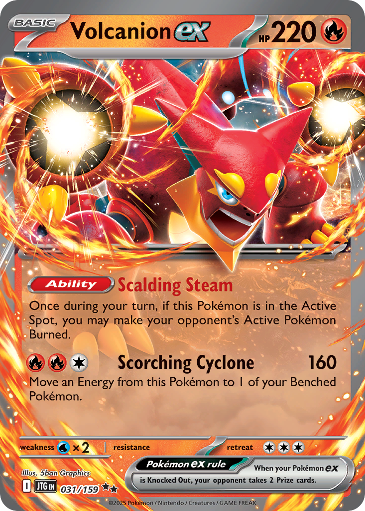 Volcanion ex – Journey Together 031/159 Pokémon card