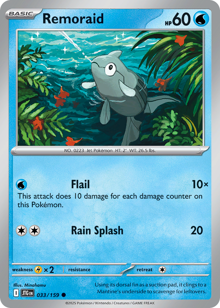 Remoraid – Journey Together 033/159 Pokémon card