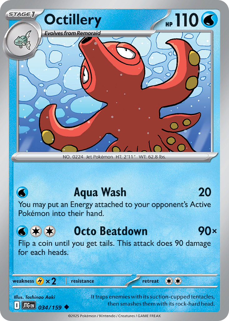 Octillery – Journey Together 034/159 Pokémon card