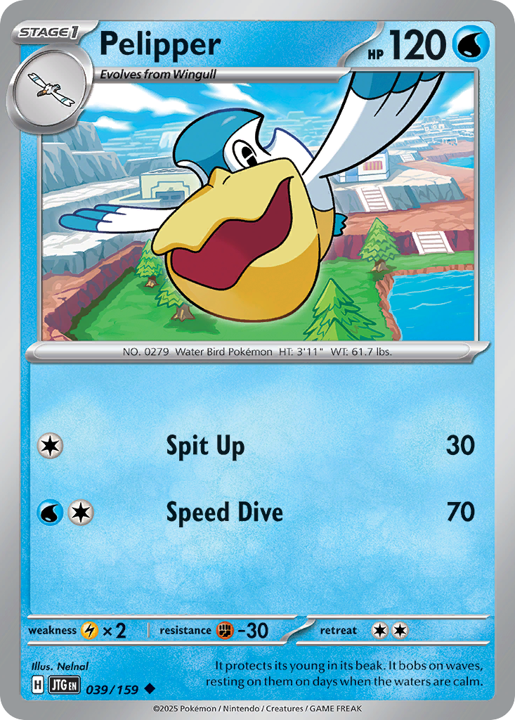 Pelipper – Journey Together 039/159 Pokémon card