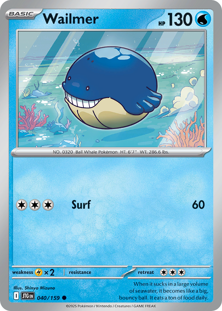 Wailmer – Journey Together 040/159 Pokémon card
