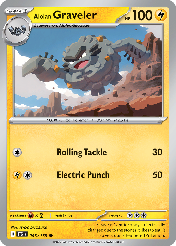 Alolan Graveler – Journey Together 045/159 Pokémon card