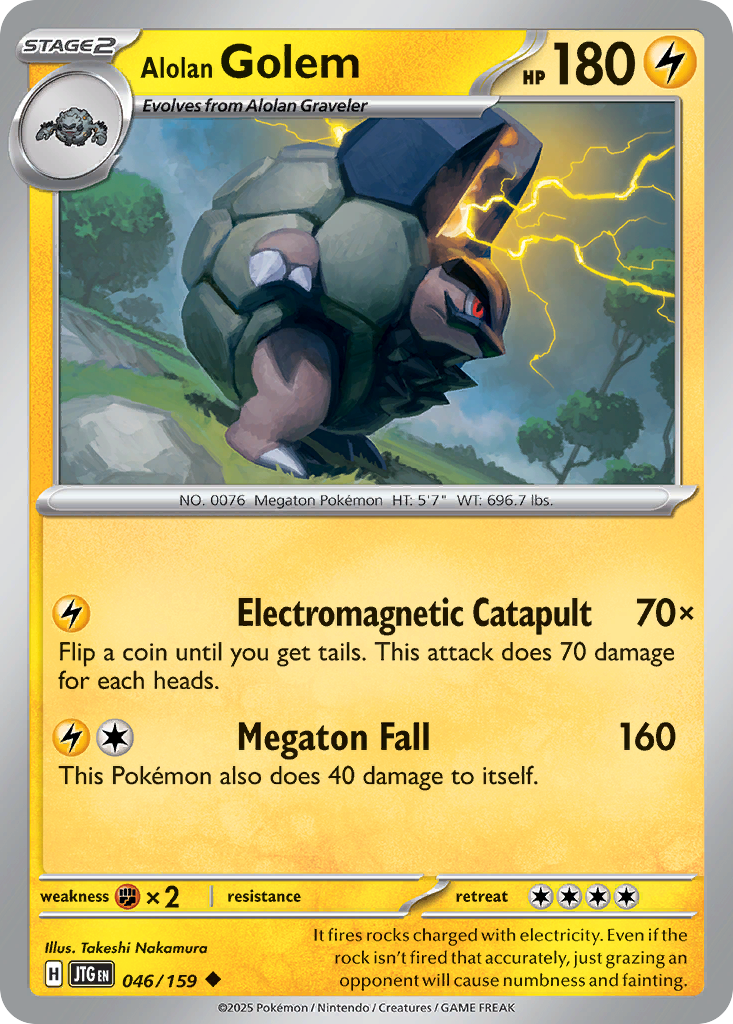 Alolan Golem – Journey Together 046/159 Pokémon card