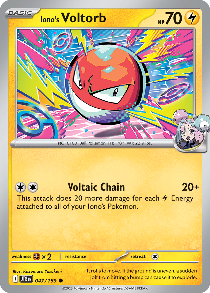 Iono's Voltorb – Journey Together 047/159 Pokémon card