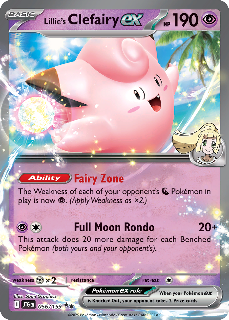 Lillie's Clefairy ex – Journey Together 056/159 Pokémon card