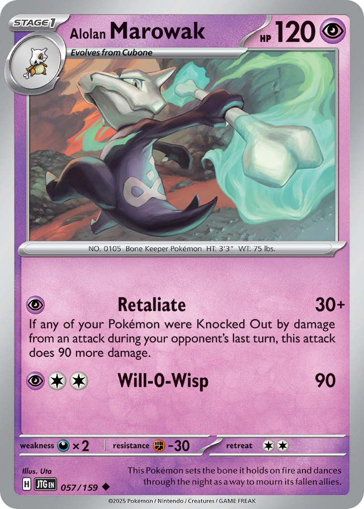 Alolan Marowak – Journey Together 057/159 Pokémon card