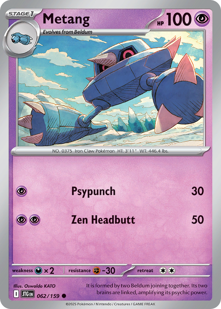 Metang – Journey Together 062/159 Pokémon card
