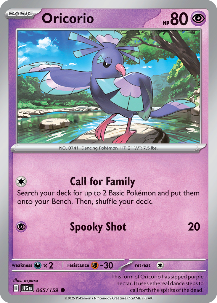 Oricorio – Journey Together 065/159 Pokémon card