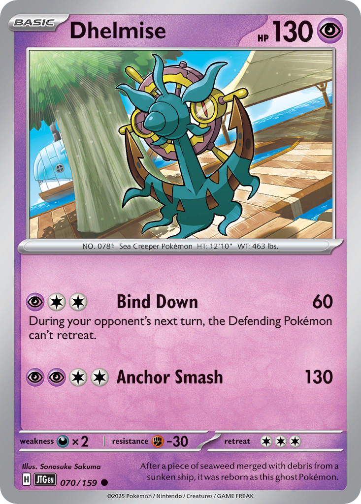 Dhelmise – Journey Together 070/159 Pokémon card