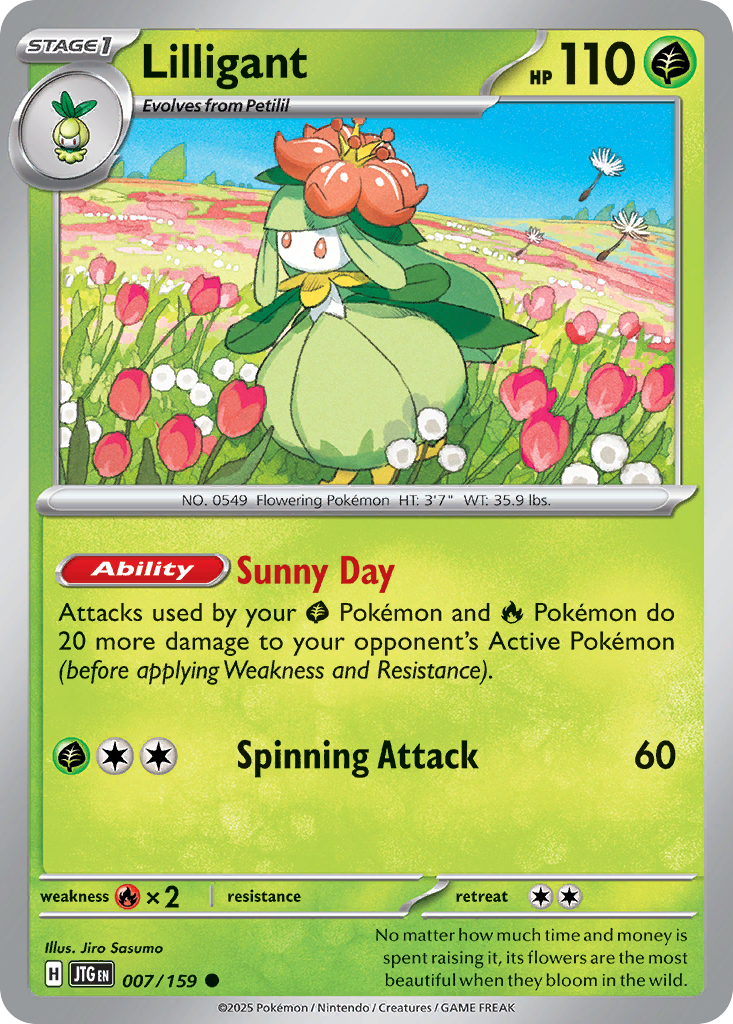 Lilligant – Journey Together 007/159 Pokémon card