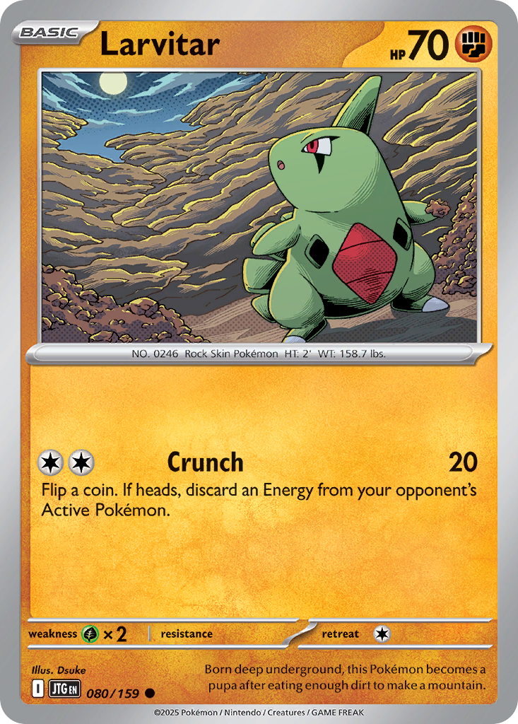 Larvitar – Journey Together 080/159 Pokémon card