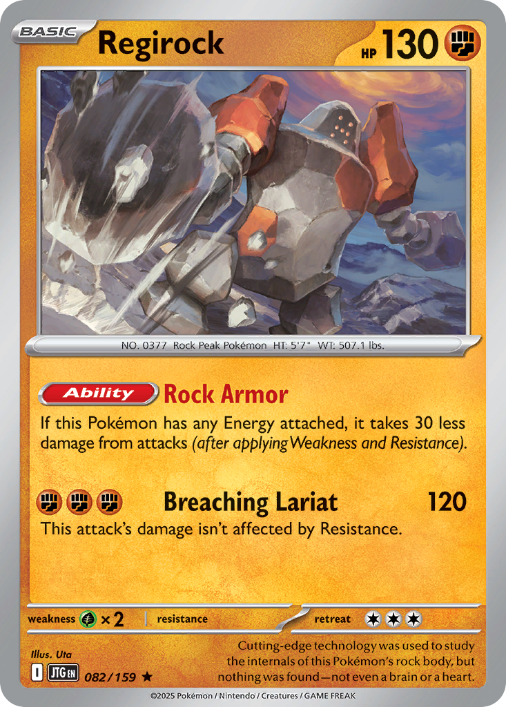 Regirock – Journey Together 082/159 Pokémon card