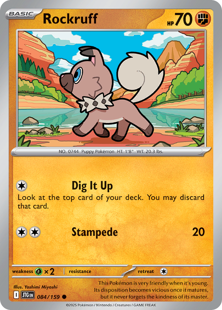 Rockruff – Journey Together 084/159 Pokémon card