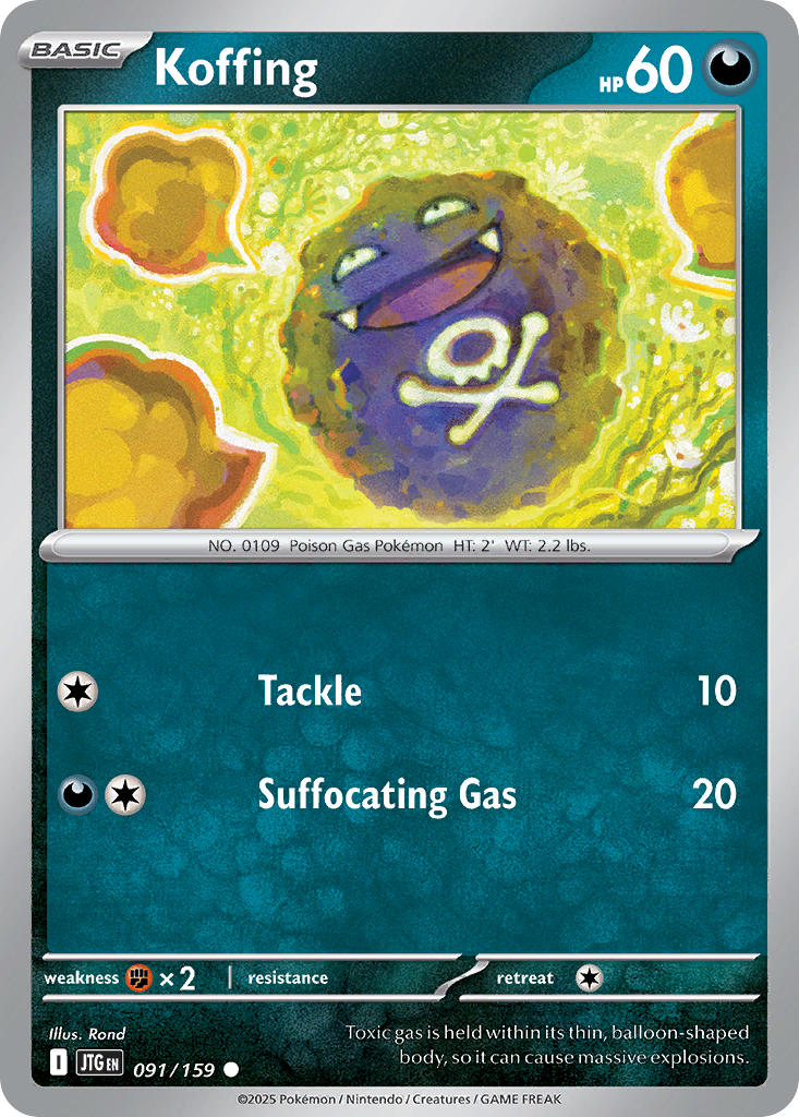 Koffing – Journey Together 091/159 Pokémon card