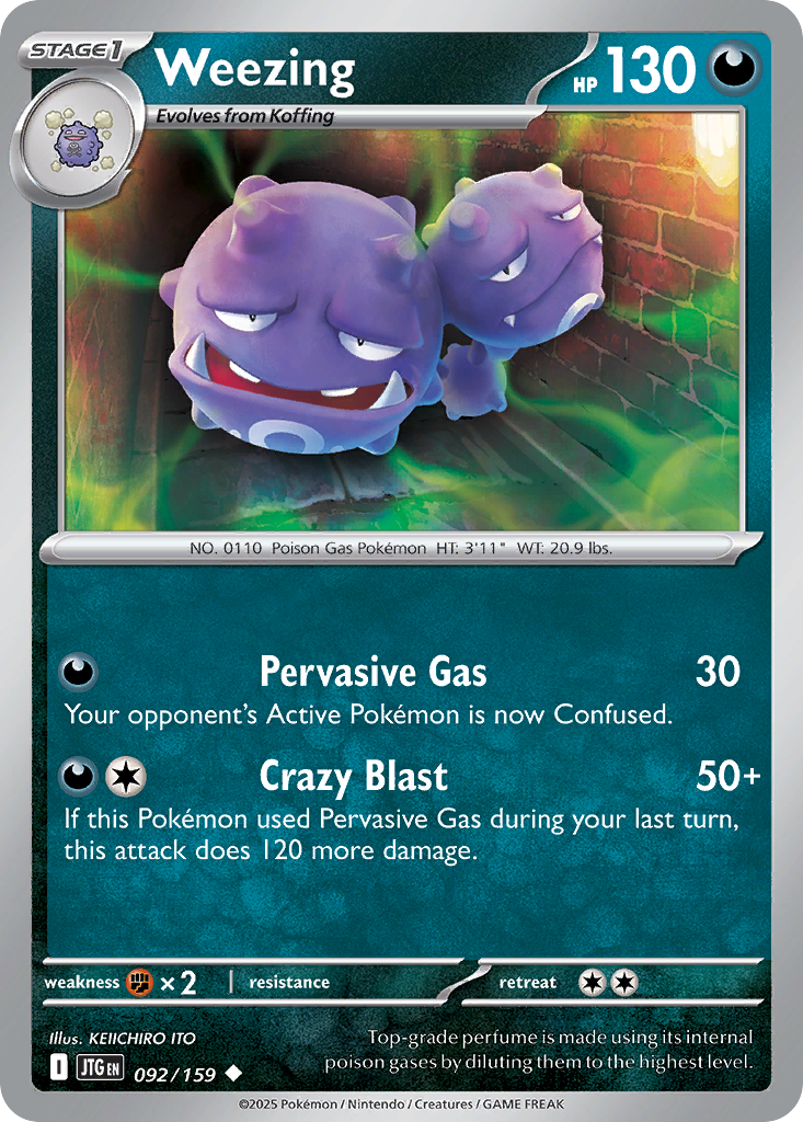 Weezing – Journey Together 092/159 Pokémon card
