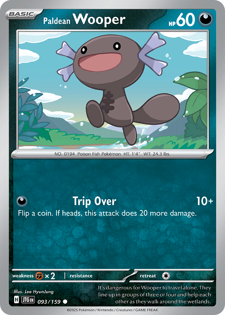 Paldean Wooper – Journey Together 093/159 Pokémon card
