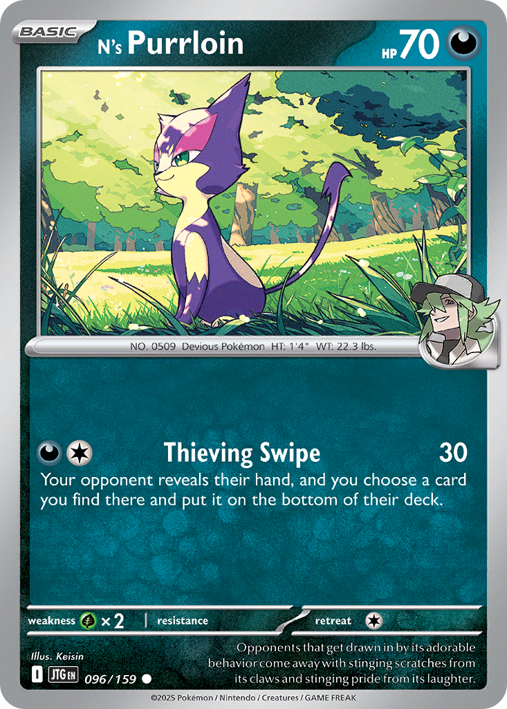 N's Purrloin – Journey Together 096/159 Pokémon card
