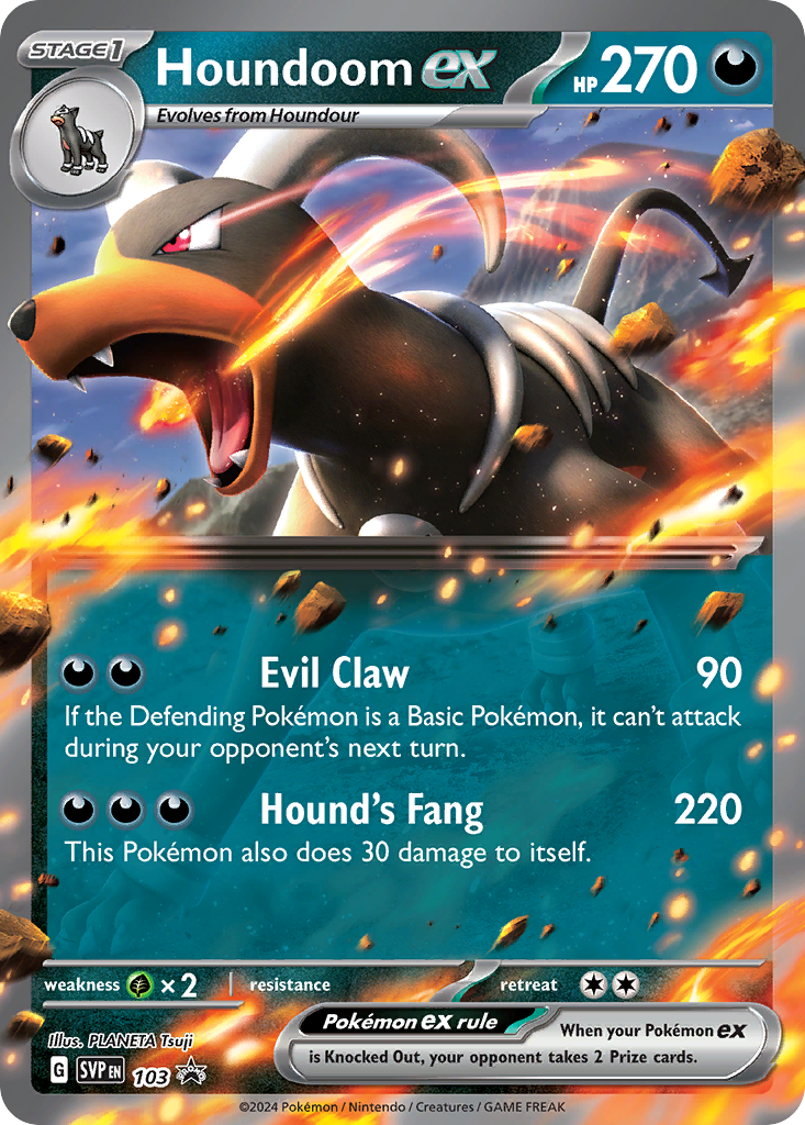 Houndoom ex – Scarlet & Violet Black Star Promos 103 Pokémon card