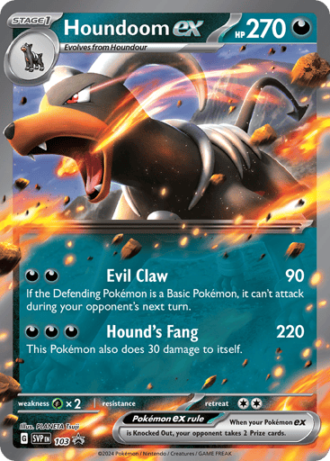 Houndoom ex - Scarlet & Violet Black Star Promos 103