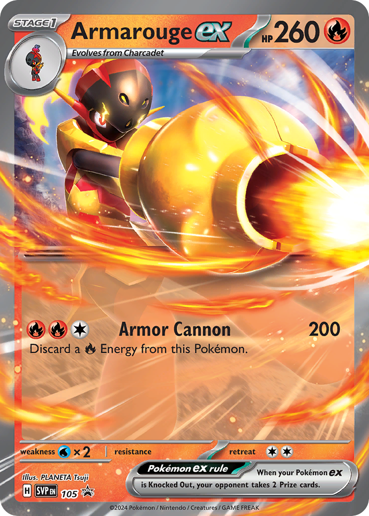Armarouge ex – Scarlet & Violet Black Star Promos 105 Pokémon card