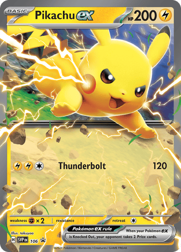 Pikachu ex - Scarlet & Violet Black Star Promos 106