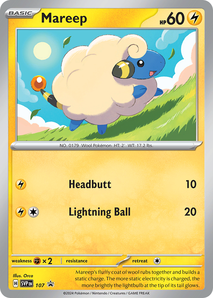 Mareep – Scarlet & Violet Black Star Promos 107 Pokémon card
