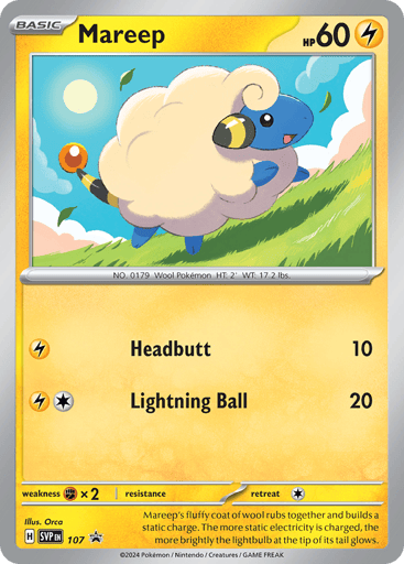 Mareep - Scarlet & Violet Black Star Promos 107
